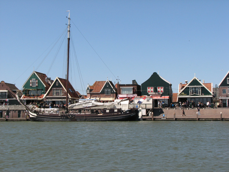 The tiled buildings of Volendam
