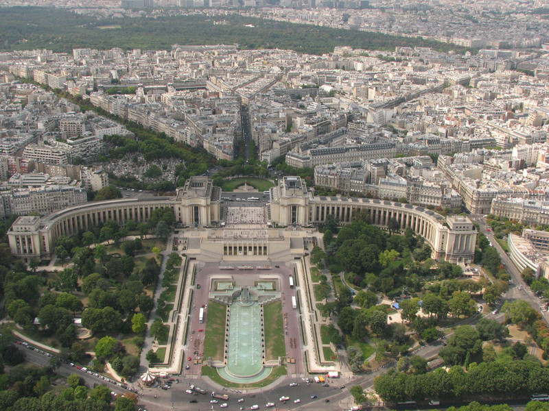 View from the top of Eiffel tower