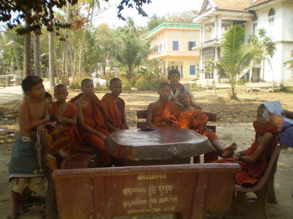 Monks at Bat Temple