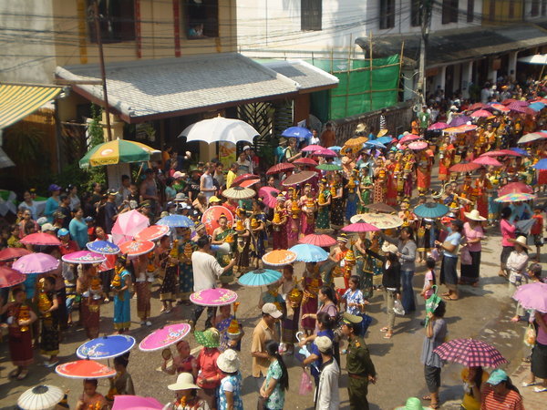 Lao New Year Parade in Luang Prabang
