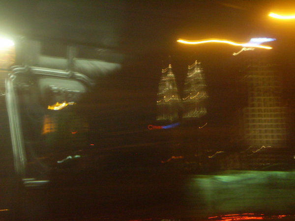 View of the Petronas Twin Towers from the monorail