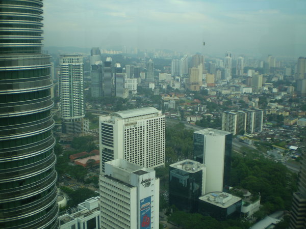 Kuala Lumpur as seen from the Petronas Twin Towers Skybridge