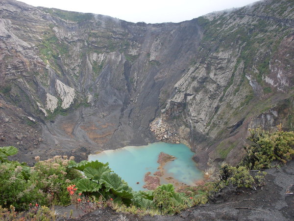 Beautiful lake in the crater