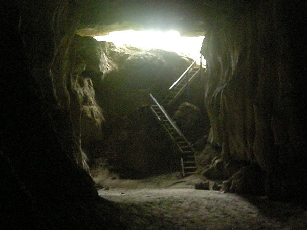 Stairway into the caves
