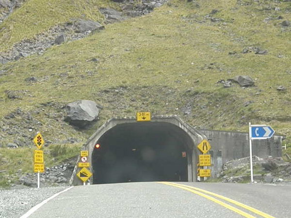 Tunnel thru the Mt. Its about 1.2km long