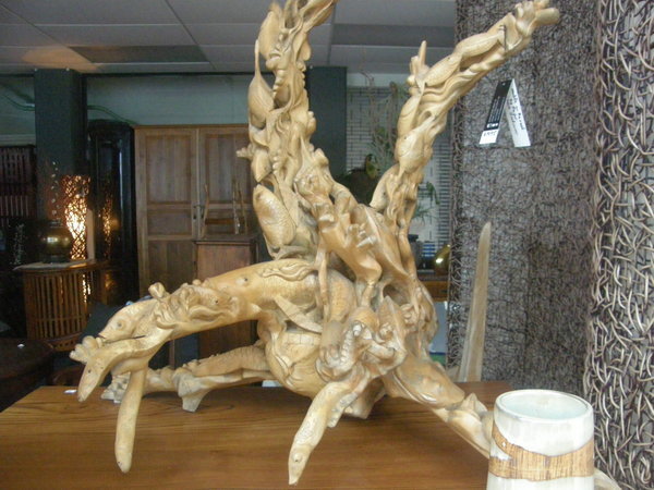 A drift wood carving
