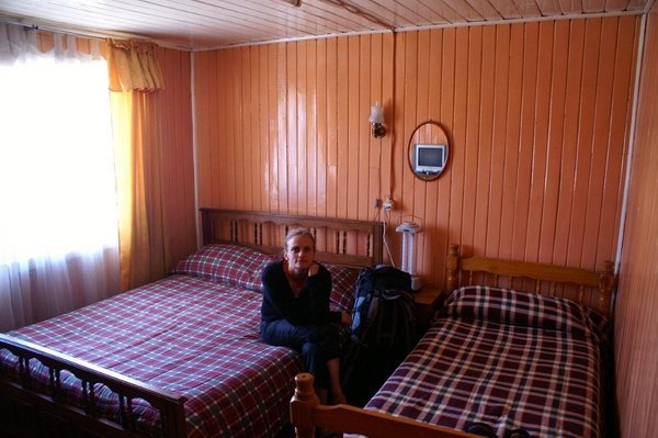 klasicky pokoj v chilskem hostelu