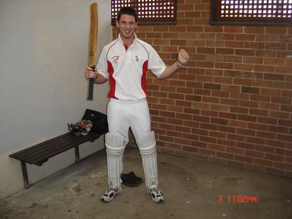 Harry In His Tight Whites Before Our Second Game!!!