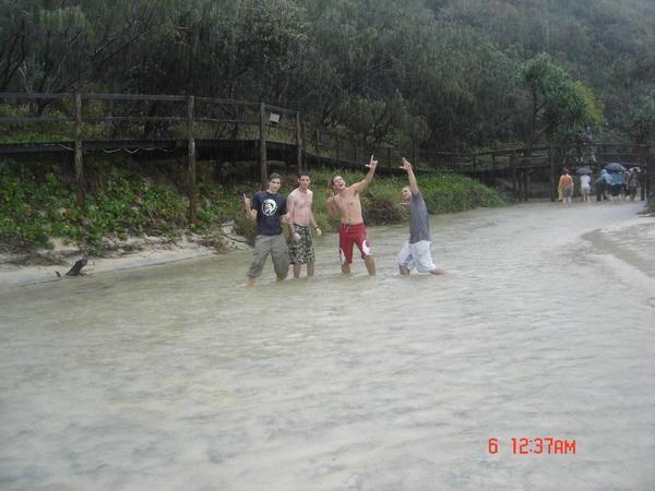 Me, Harry, Billy and Malte in Eli Creek!!!