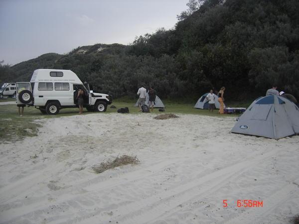 The campsite on the beach!!!