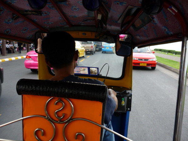 Hurtling through Bangkok on a tuk tuk