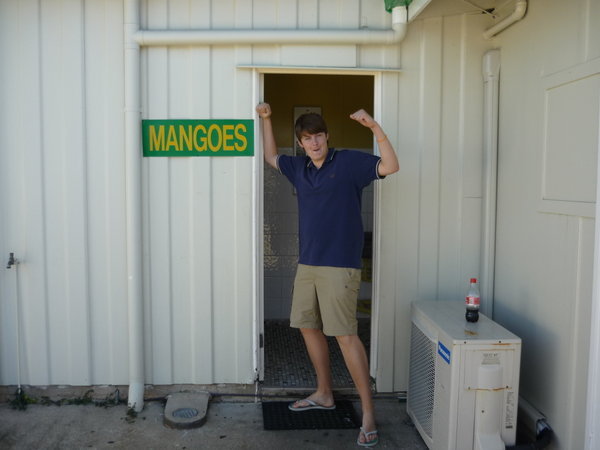 he's got mangoes....