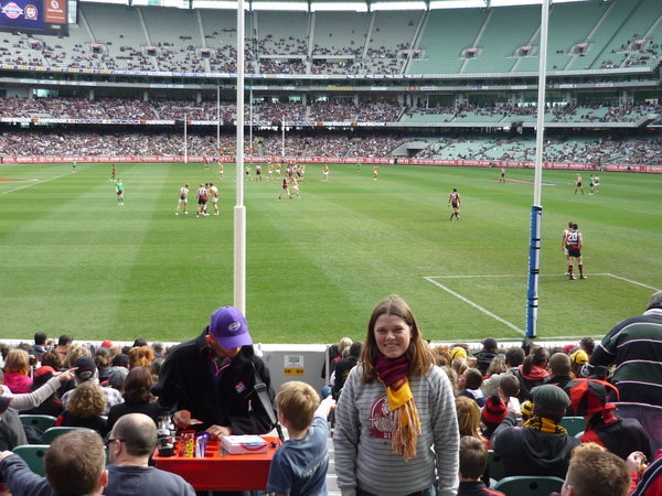 at the AFL match