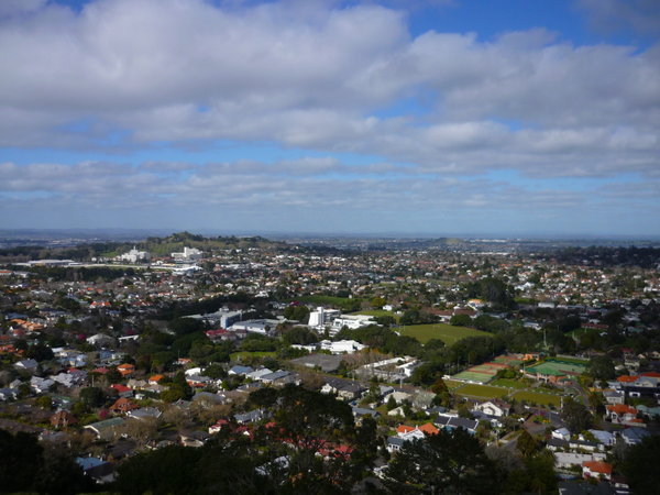 Auckland from the top of a volcano! well, a dormant one