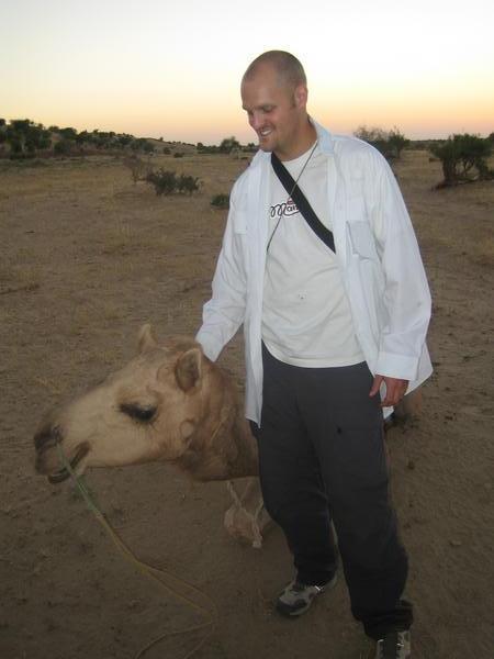 Andrew and his male camel - Maria???!!!