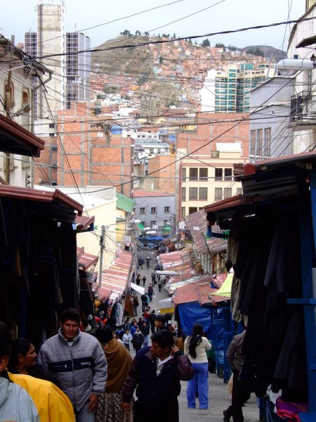 To the hustle and bustle of La Paz