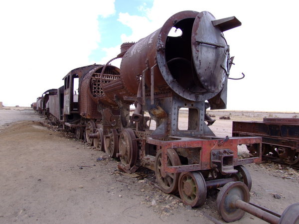 The first stop in Salar was the wierd "Train Grave Yard"