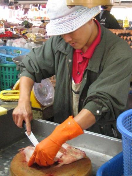 Fish Man at the Market
