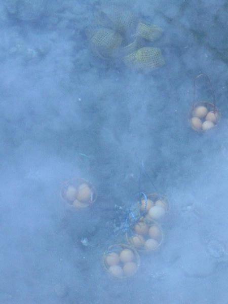 cooking eggs in the Hot Spring