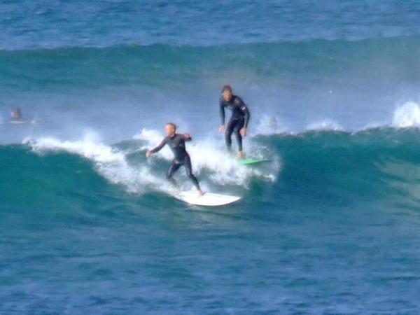 Surfers at Bells Beach, Torquay