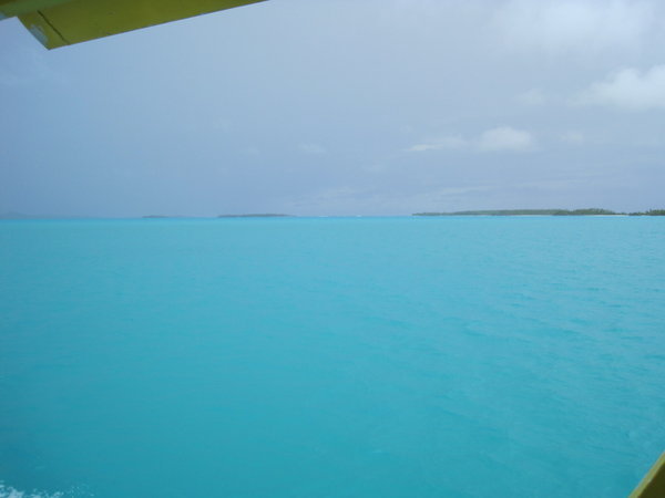 The amazing colous of the lagoon even on a dull day!