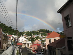 A nice rainbow in the town