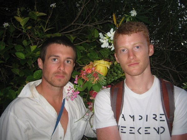 Ed and Scott with some pretty flowers
