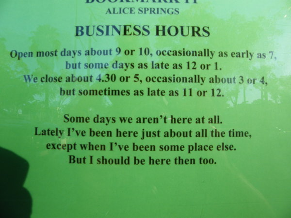 A shop notice