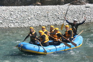 White water rafting...at the start