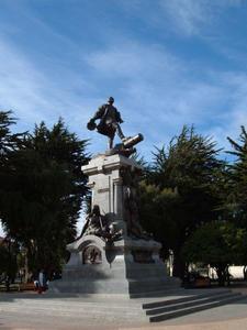La statue de Magellan a Punta Arenas