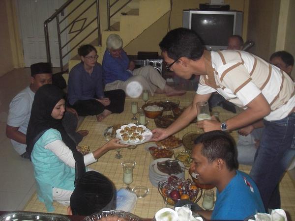 Breaking the Fast at Adi's house with friends