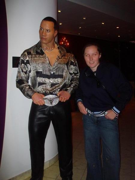 Me teaching the Rock a few new poses