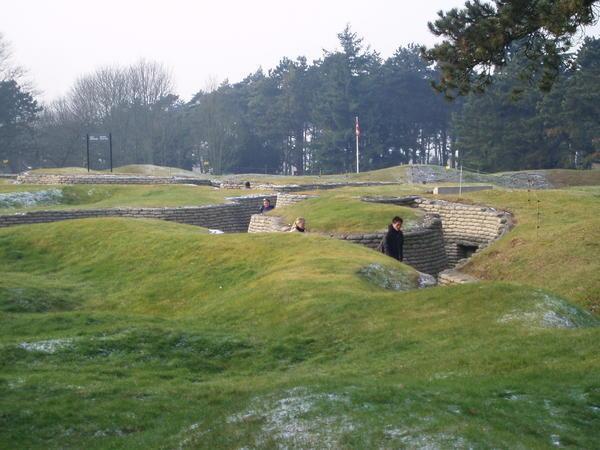 View across the top of trenches on the German frontline