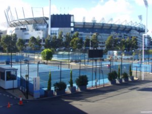 The tennis center and the MCG in the background!