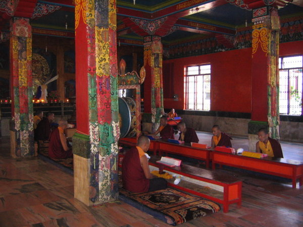 Inside one of the smaller temples