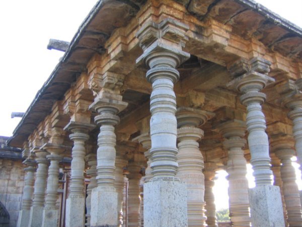 Rock columns in temple
