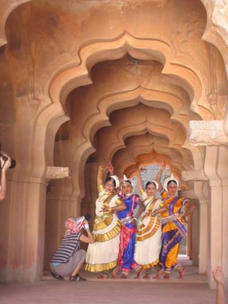 Classical dancers inside Ladies Palace