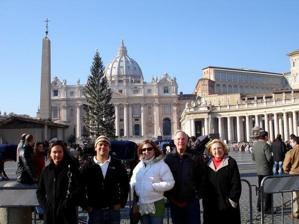 The Yankee Tour in Front of St. Peter's