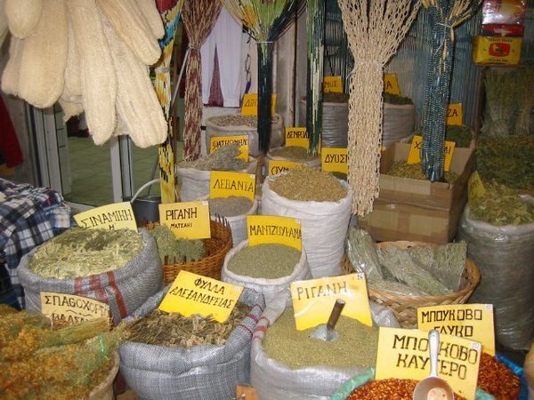 Herbs in Salonika Market