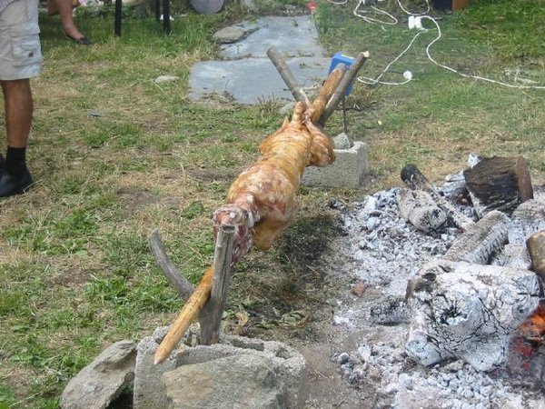 Lamb on the spit