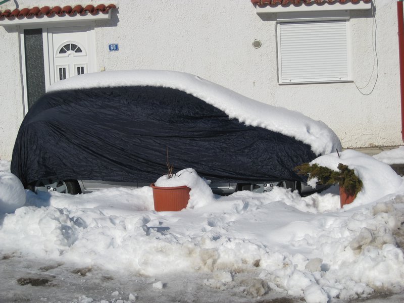 Snow covered Car, Florina