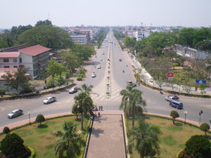 The View from Vientiane's 'Arc de Triomph' 