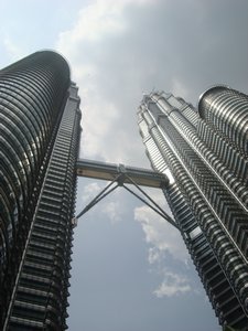 Gazing up at the Petronas Towers