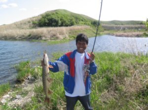 My first time catch a big fish in Canada