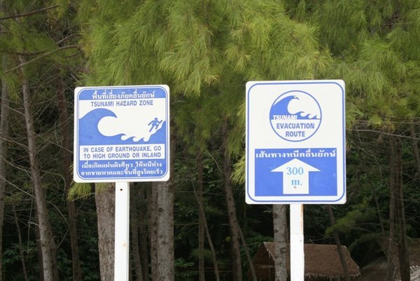 Rutas de evacuacion en caso de Tsunami