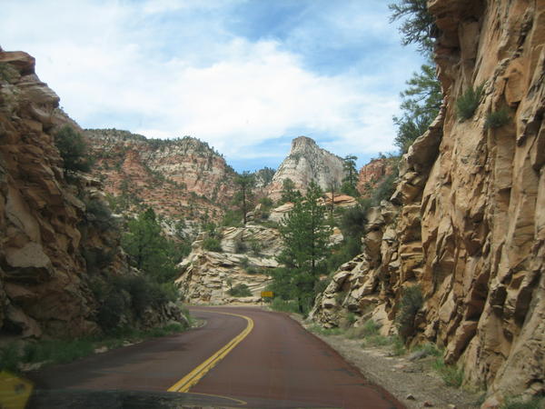 entering Zion National park