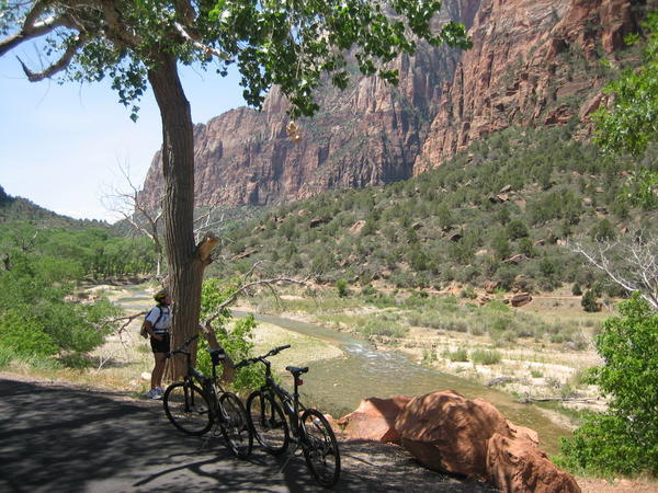 Riding the new bikes in Zion
