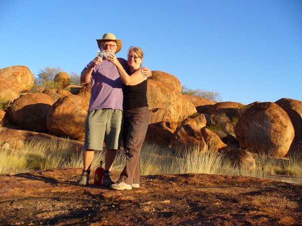 outback aniversary at Devils Marbles
