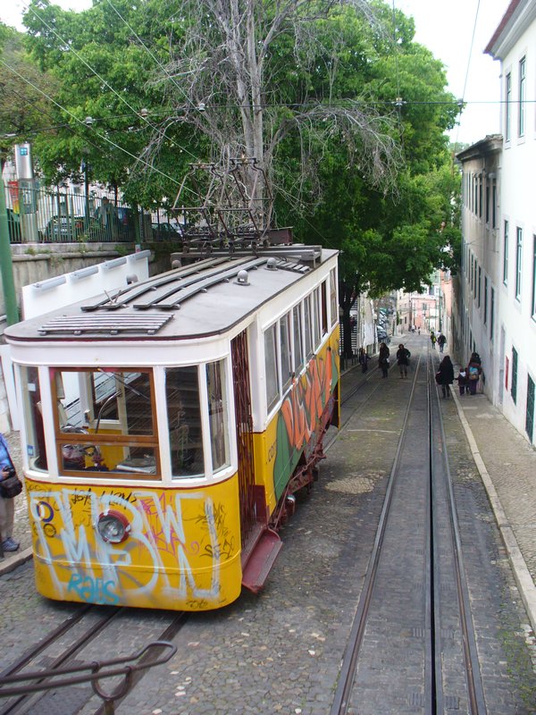 the Elevador da Gloria (funicular tram)