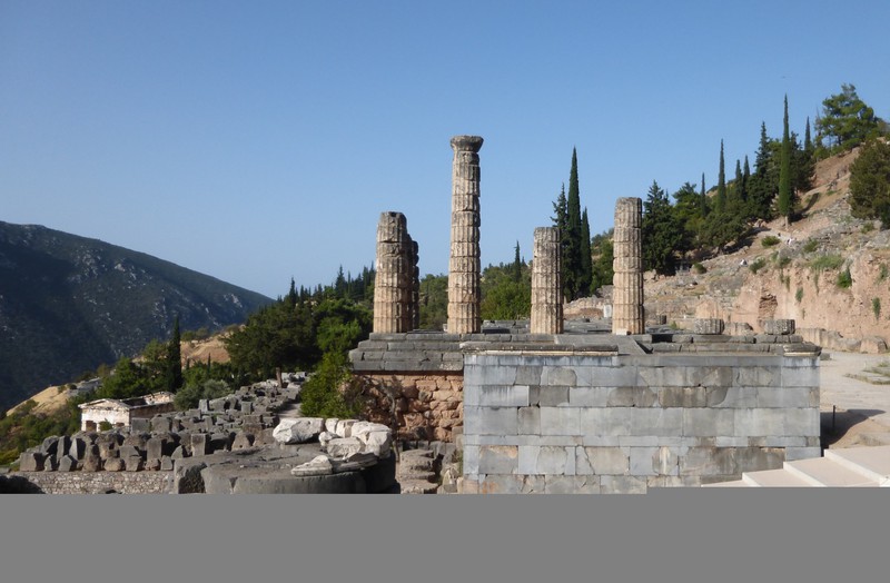 remains of the Oracle's temple at Delphi